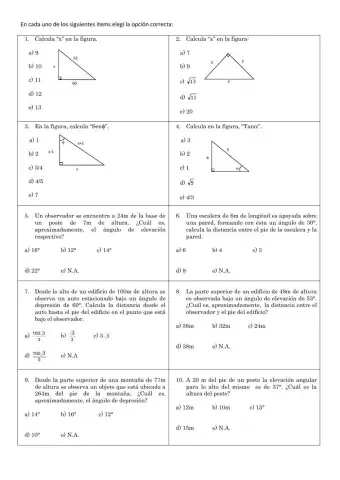 Razones Trigonométricas