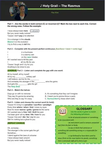 Present Perfect Continuous with The Rasmus - 2
