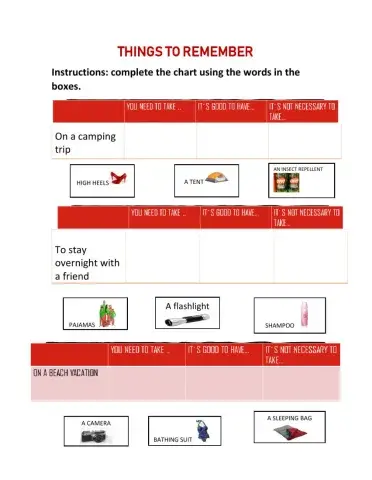 Getting ready for a trip