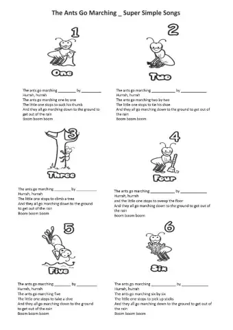 The ants go marching song