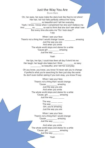 Just the way you are