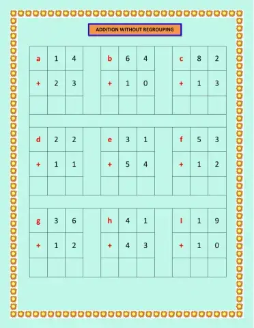 Addition without regrouping