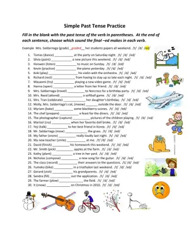 Simple Past Tense - Regular Verbs