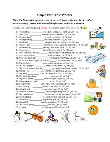 Simple Past Tense - Regular Verbs