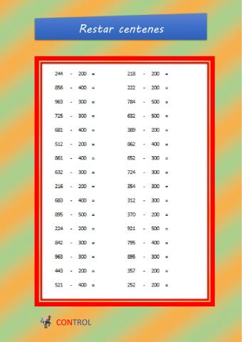 Restar centenes 03