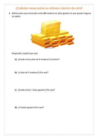 ¿Cuantas veces entra un número dentro de otro?