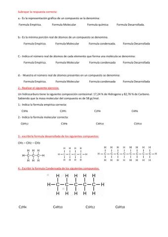 Clases de formulas quimicas