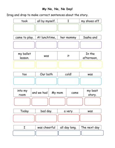 Unscramble the sentences