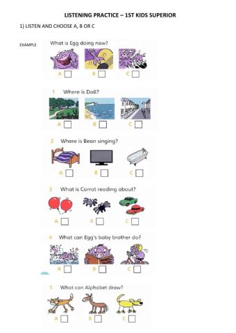 Listening practice starters