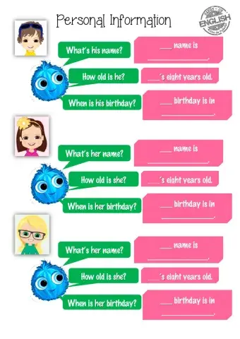 Personal information Bright Ideas 2