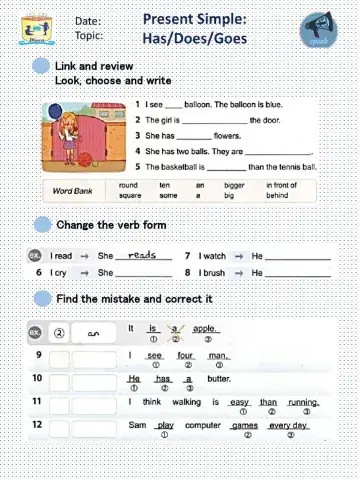 Present SImple Special Verbs