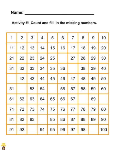 Counting 1- 100