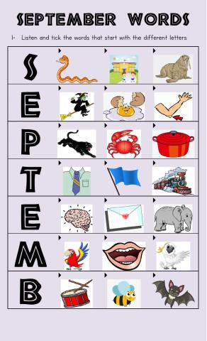 September words