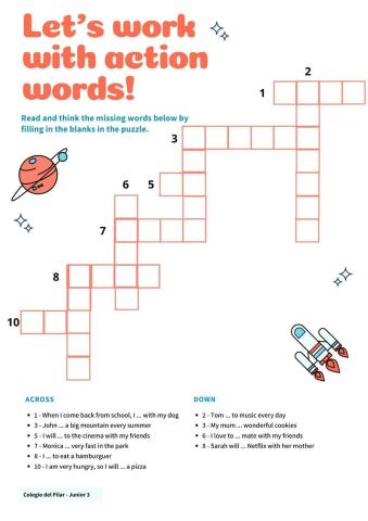 Action words - Crossword