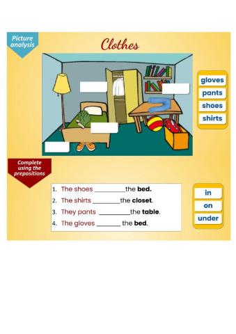 CLOTHES- PREPOSITIONS