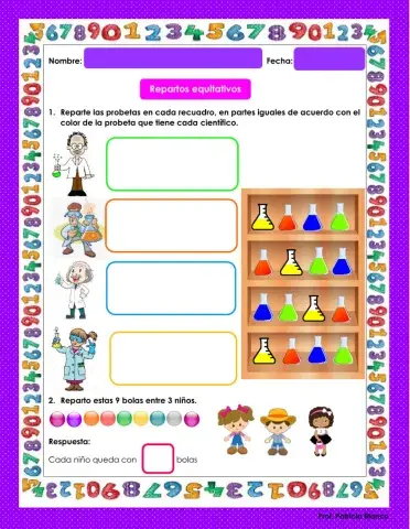 Repartos equitativos, división