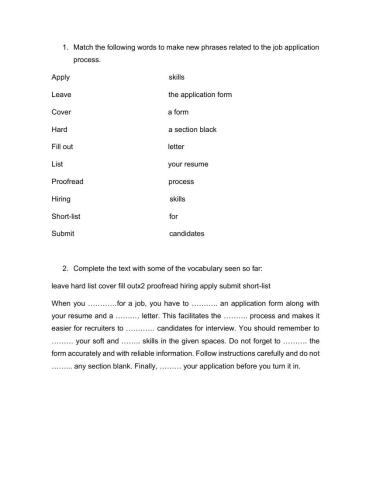 Job application process