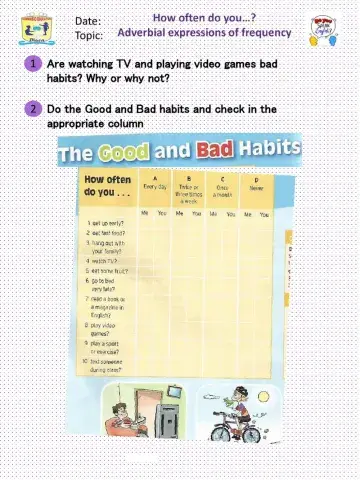 Adverbial expresions of frecuency