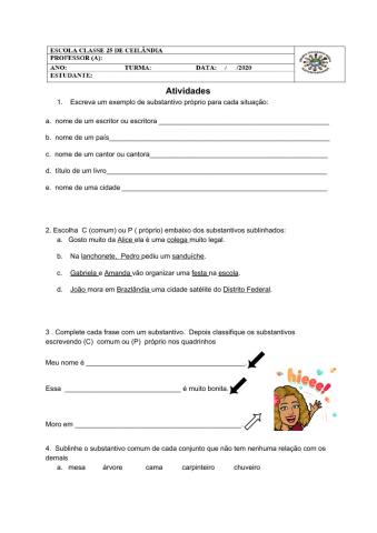 Substantivo comum e próprio