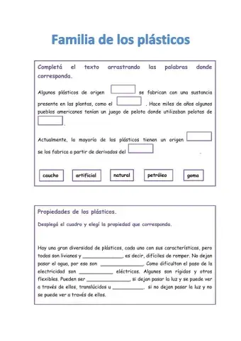 Familia de los plásticos