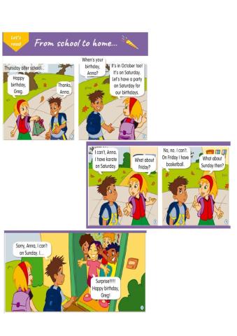 Reading - prepositions of time