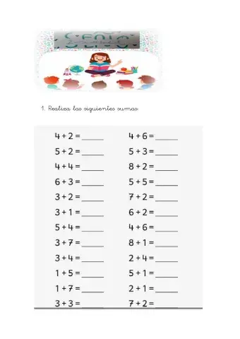 Sumas (resultado hasta 10)