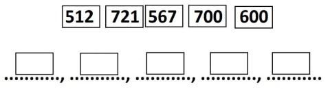 Ordeno de menor a mayor los números. Lo arrastro hasta el lugar correcto