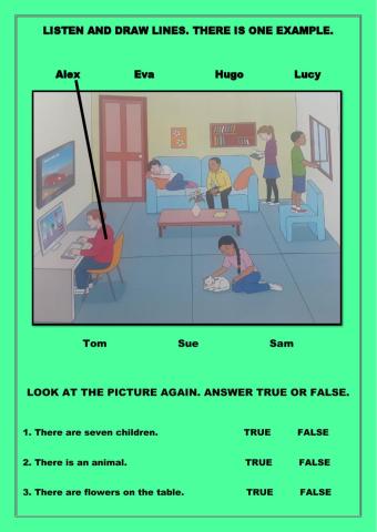 Look, listen, draw lines and choose.