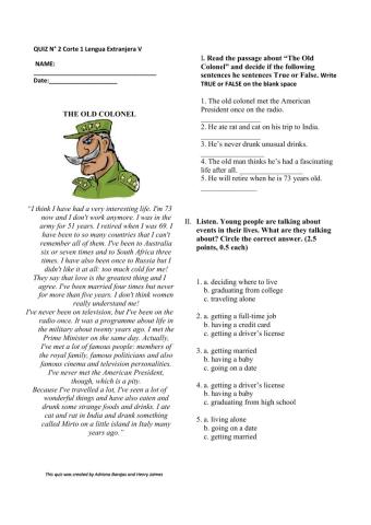 Reading comprehension