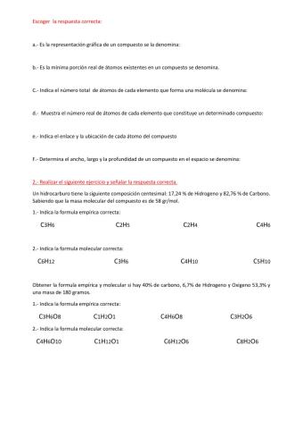 Tipos de formulas químicas