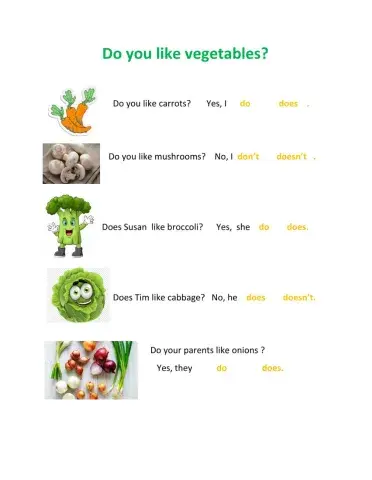 Do you like vegetables?