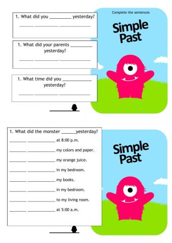 Simple past structure