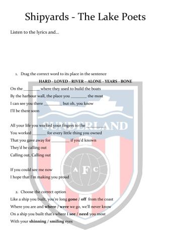 Shipyards - The Lake Poets song