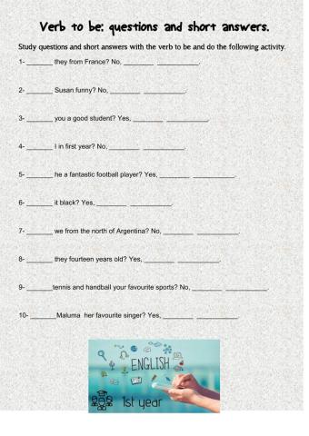 Verbo to be. Questions and short answers