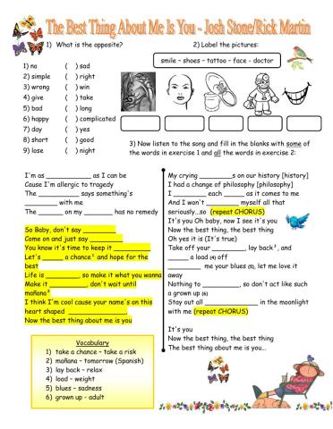 The best thing about me is you