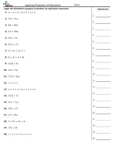 Applying Properties of Operations