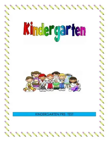 Kindergarten PRE-TEST