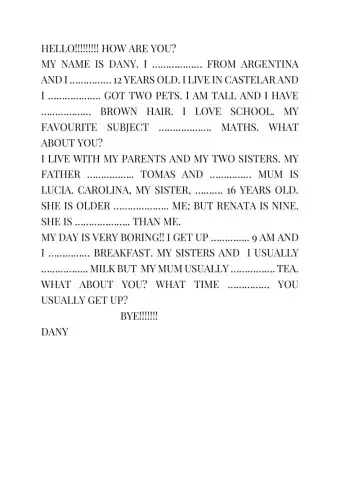 Personal introduction