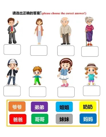 练习（我的家人）