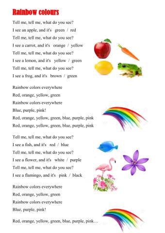 Song - Rainbow colours