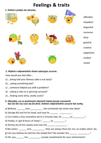 Feelings & traits - exercises p.1