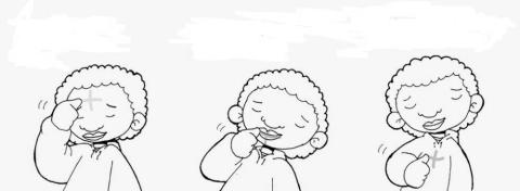 La señal de la cruz.