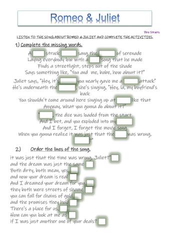 Romeo and Juliet Song