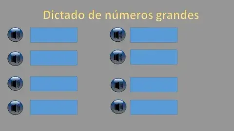 Dictando de números grandes
