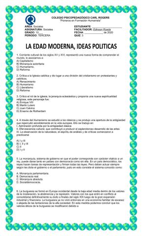 Quiz Sociales historia