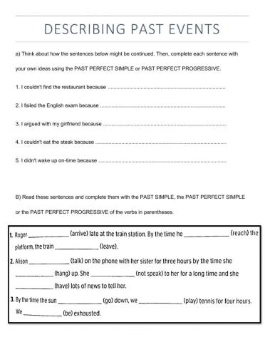 Describing past events