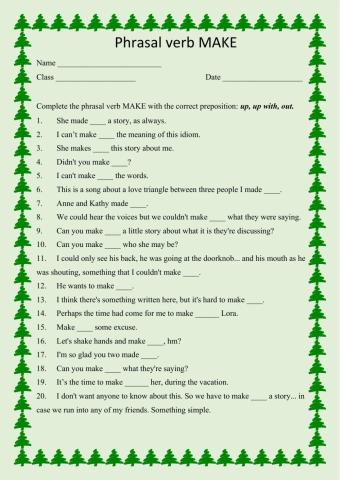 Phrasal verb MAKE