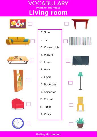 Parts of the house - living room and dining room -  finding the number