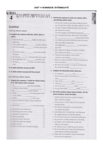 Unit 4 workbook intermediate