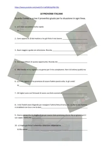 10 proverbi italiani